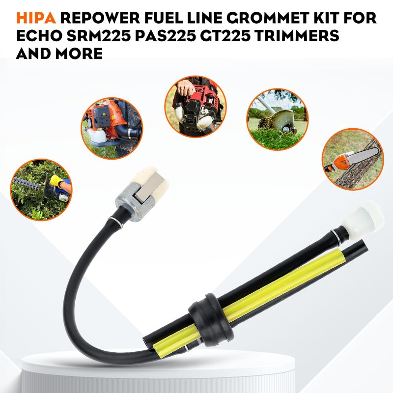 Hipa 90069 90097 Repower Fuel Line Kit for Echo SRM210 SRM225 GT200 GT225 PAS225 PB200 PB250 PE200 PE2100 PE211 ES210 ES250 HC150 Trimmer Blower Mantis Tiller Carburetor Fuel System Maintenance Kit - Image 2